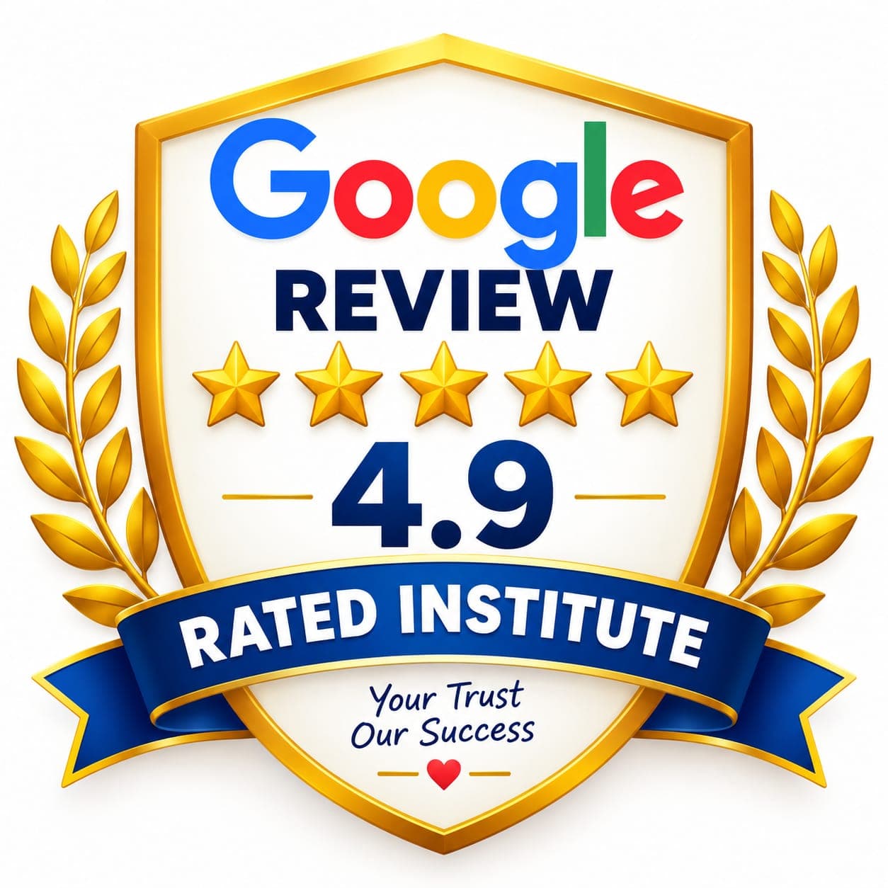 Google Review 4.9 — Rated Institute